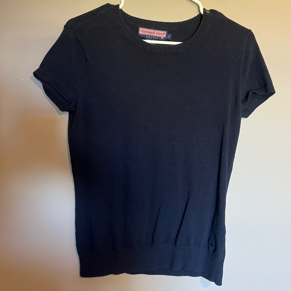 Vineyard Vines Blue Short Sleeve Sweater Size Small